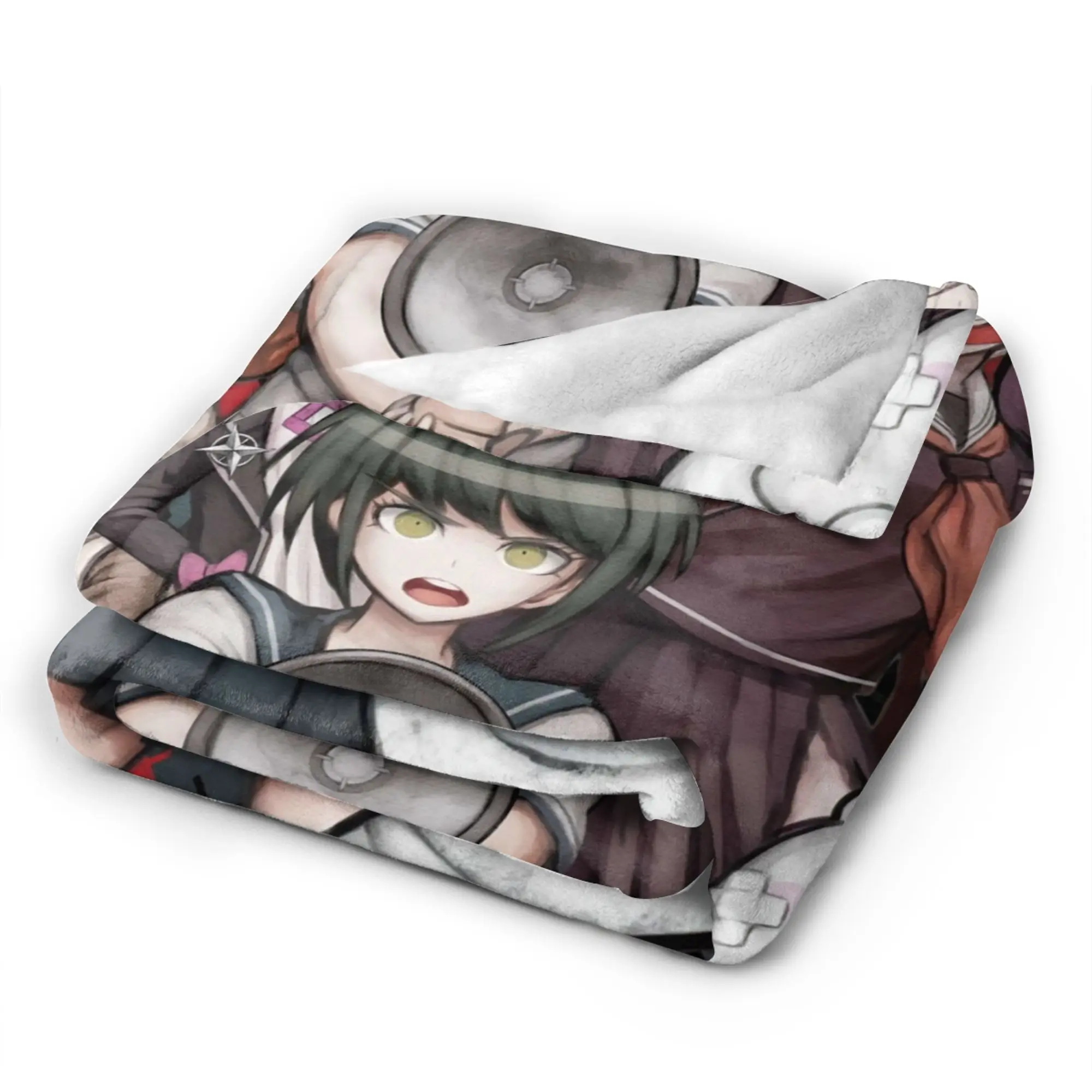 Danganronpa Flannel Blankets Winter Nagito Komaeda The Ultimate Warm Throw Blanket for Girls Boys Outdoor Bedspread Sofa Bed