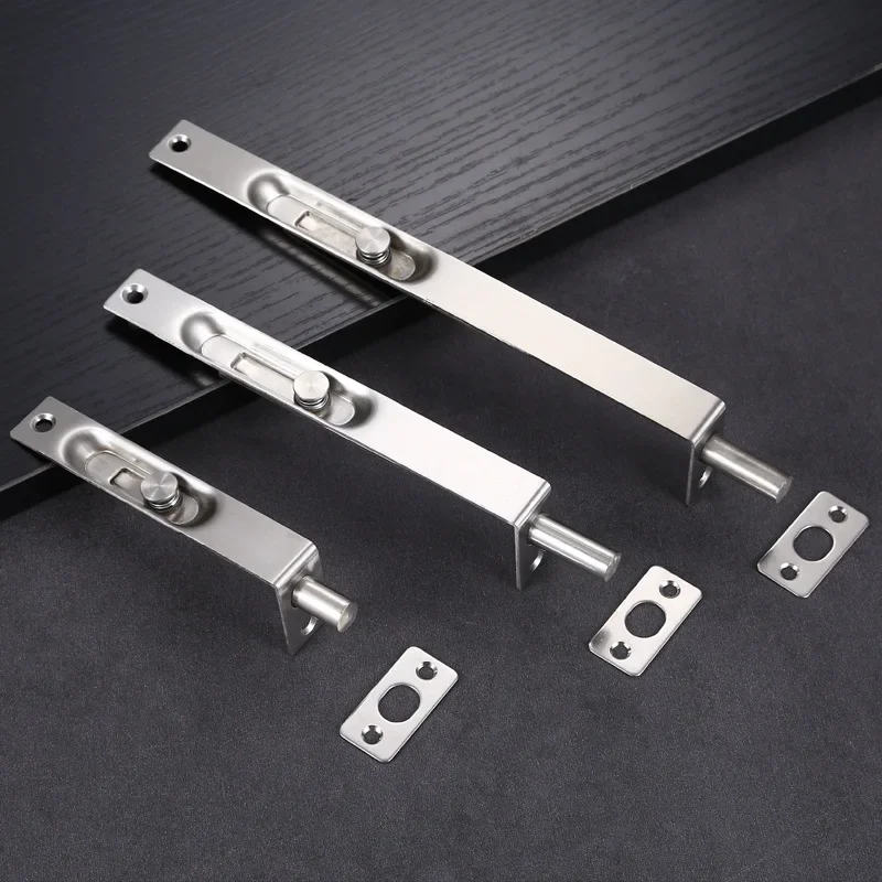 1 pz 4/6/8/10/12 pollici in acciaio inox nascosto porta bullone guardia di sicurezza serratura scorrevole bagno bullone tubo antipolvere