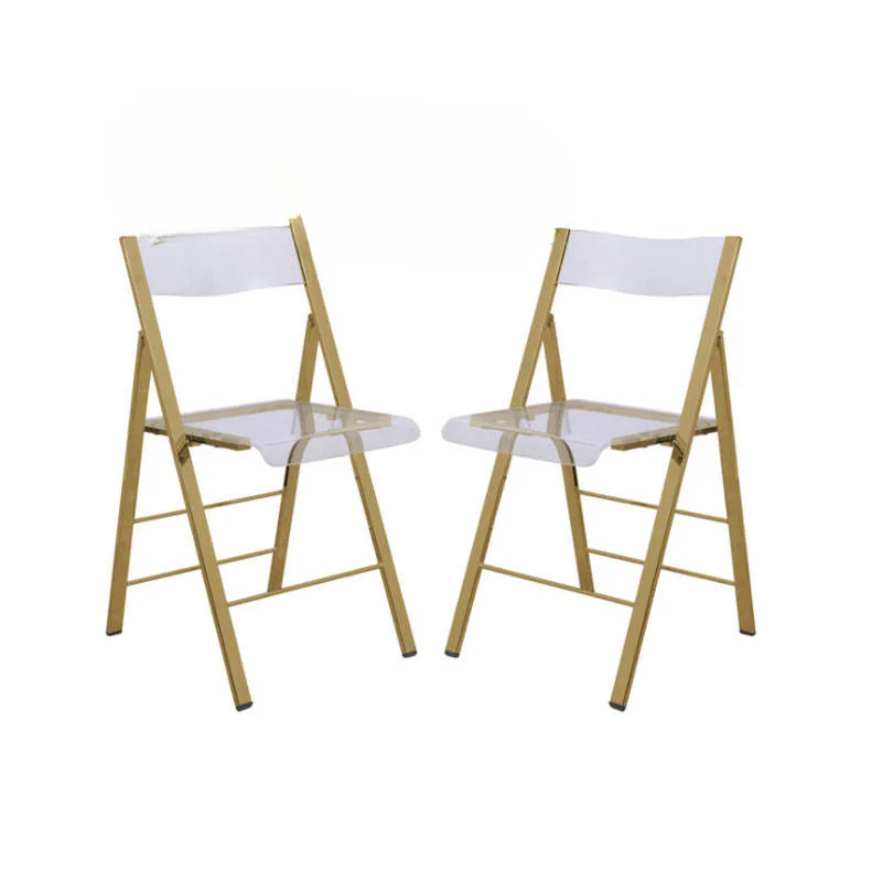 

forYHY-N-007 New Design Events Golden Stainless Steel Frame With Clear Acrylic Folding Chair