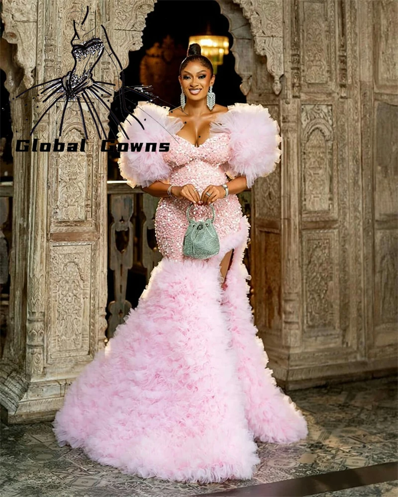 Aso Ebi Pink Sequin… - image