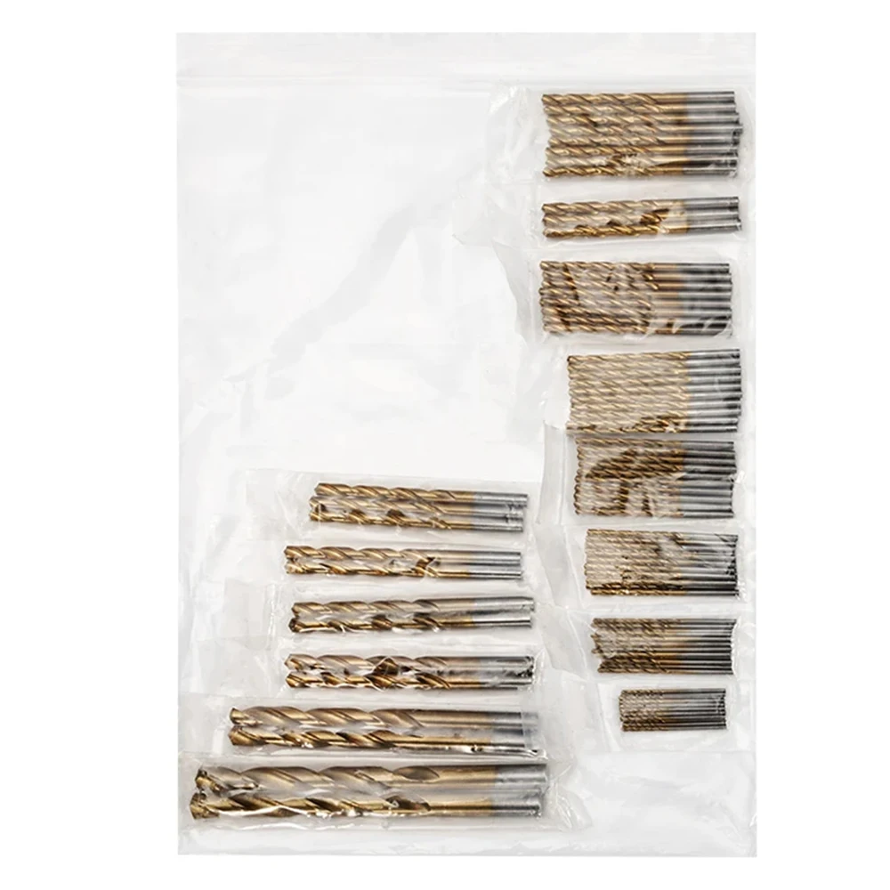 Bor Putar baja kecepatan tinggi, 99 buah/set 1.5 mm-10 mm, aksesori alat listrik bor putar berlapis Titanium untuk pekerjaan logam