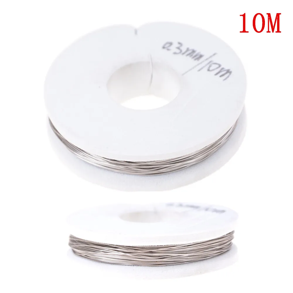 10M Nichrome Electric Heating Coils Premade Coil Resistance/heating Wire For Atomizer Diameter 0.15/0.2/0.25/0.3/0.5/0.6/0.7MM