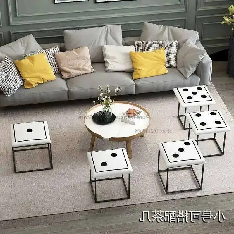 Sofa Living Home Stool 5 Stool Fold Rubik's in Combination Cube 1 Room Iron Funiture Multifunktionale Aufbewahrungshocker Stuhl