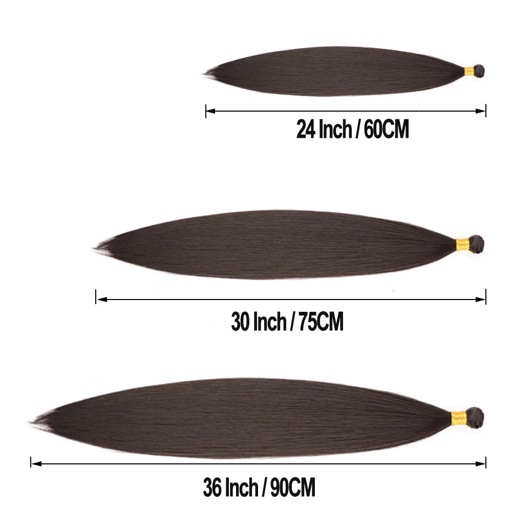 Супер длинные прямые пучки волос для салона, натуральные волосы для наращивания, искусственные волокна, синтетические прямые волосы яки, плетение от полного до конца