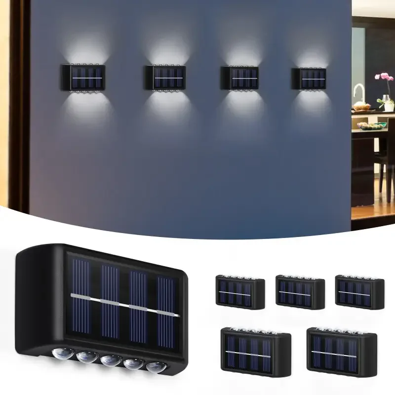

1-10PCs Solar Wall Lights Outdoor Waterproof Solar Lights LED Lighting For Home Garden Yard Fence Decor Lamps