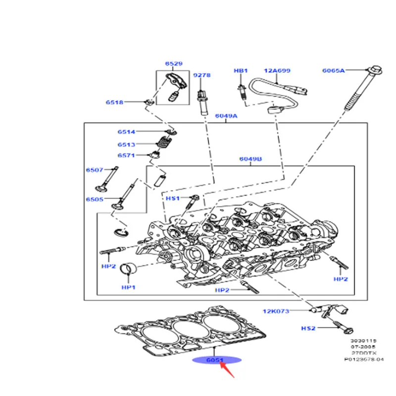 FOR Land Rover LR3 LR4 RR Sport Diesel 2.7 V6 engine cylinder head gasket LR009721 C2S51266 LR009722