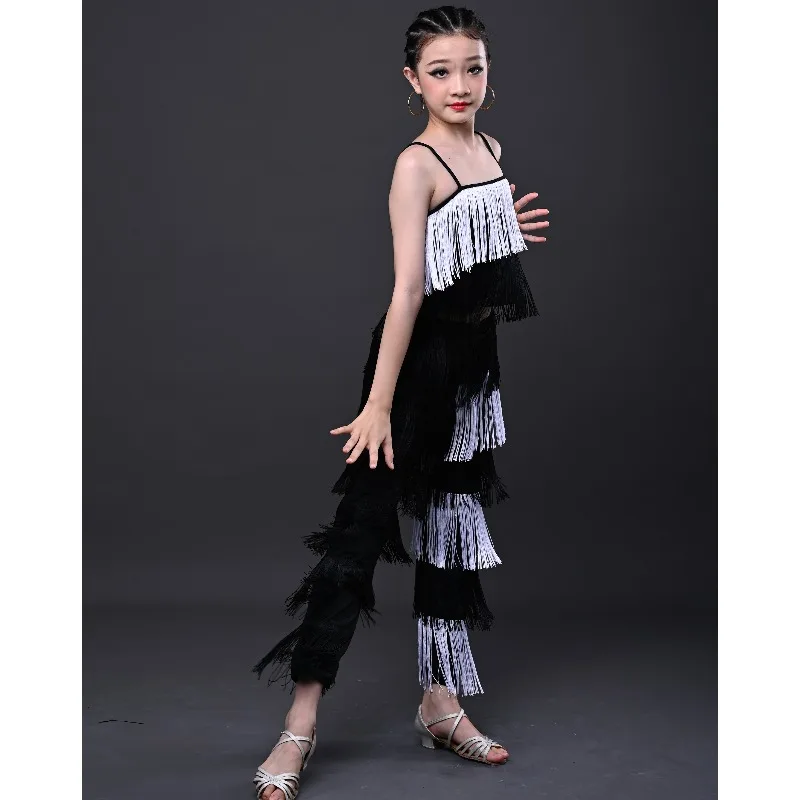 children's-new-latin-dance-suit-girls-latin-suit-children-fringe-skirt-dress-women-competition