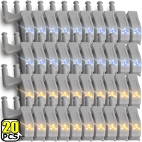 20/1pcs Universal LED Inner Hinge Lamps for Cabinet Wardrobe Cupboard Sensor Light Kitchen Bedroom Closet Wireless Night Lights