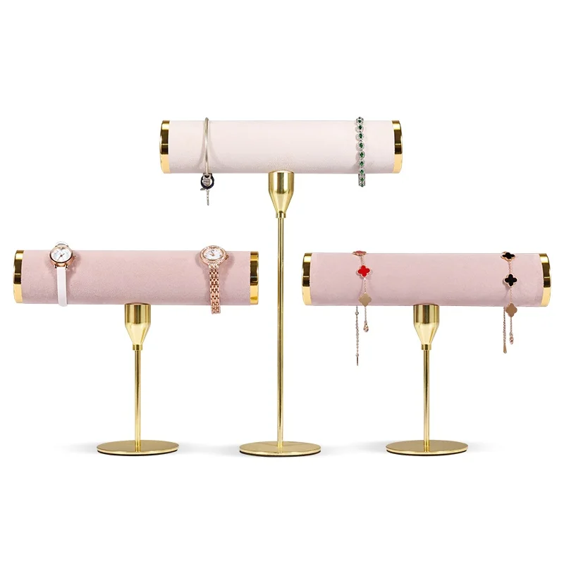 

Золотая бархатная ткань, подставка для браслета, стойка для ювелирных изделий для демонстрации, аксессуары для ювелирных изделий и аксессуаров, ювелирные изделия D