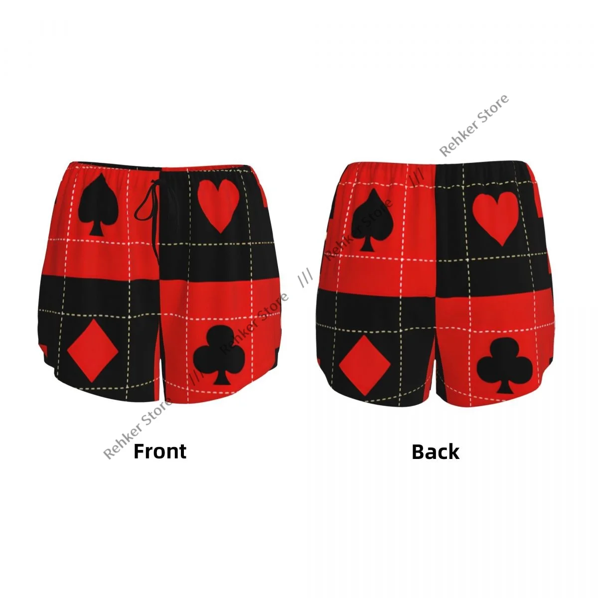 Pantaloncini da yoga per donna Pantaloncini fitness Pantaloncini sportivi da allenamento per motociclisti Abiti per carte Scacchiera Abbigliamento sportivo ad asciugatura rapida con tasca