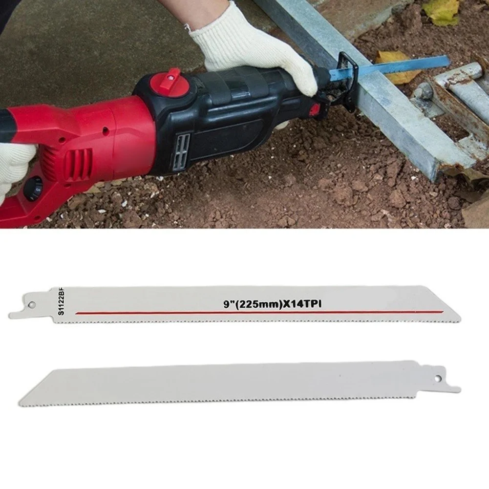 2pcs BIFor Metal Reciprocating Saw Blades 225mm S1122BF for For Metal Wood Sheet and Pipe Cutting Long Lasting
