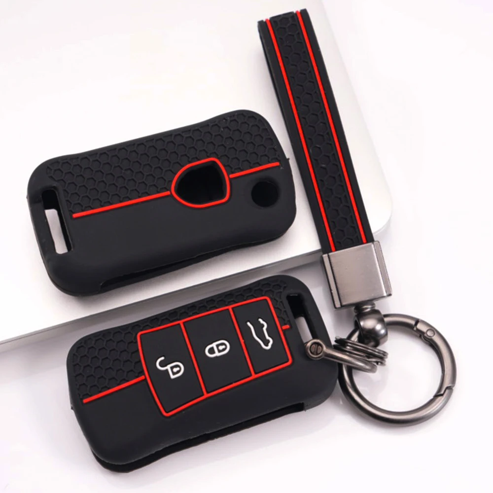 Protective Key Cover With Keychain For Porsche 911 911 GT3 Cayenne Macan Panamera Cayman Boxster 718 Taycan Carrera Exact Fit