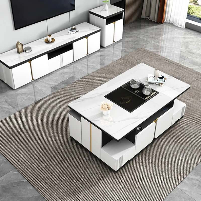 Multi Function Coffee Table Living Room Storage Italian Smart Coffee Table Modern Design Mesa De Centro Elevable Home Furniture image 6