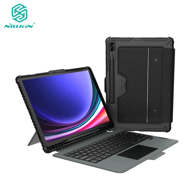 

For Samsung Tab S9 Plus Case NILLKIN Bluetooth Keyboard Multi-Angle Trackpad Backlit Keyboard Case For Samsung Galaxy Tab S9