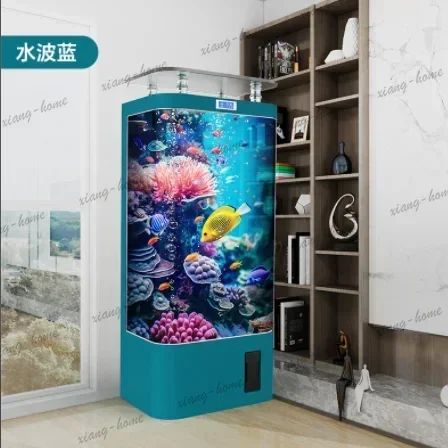 FG  New Smart Fish Tank Medium Vertical Filter Integrated Eco Glass Aquarium No Water Change U