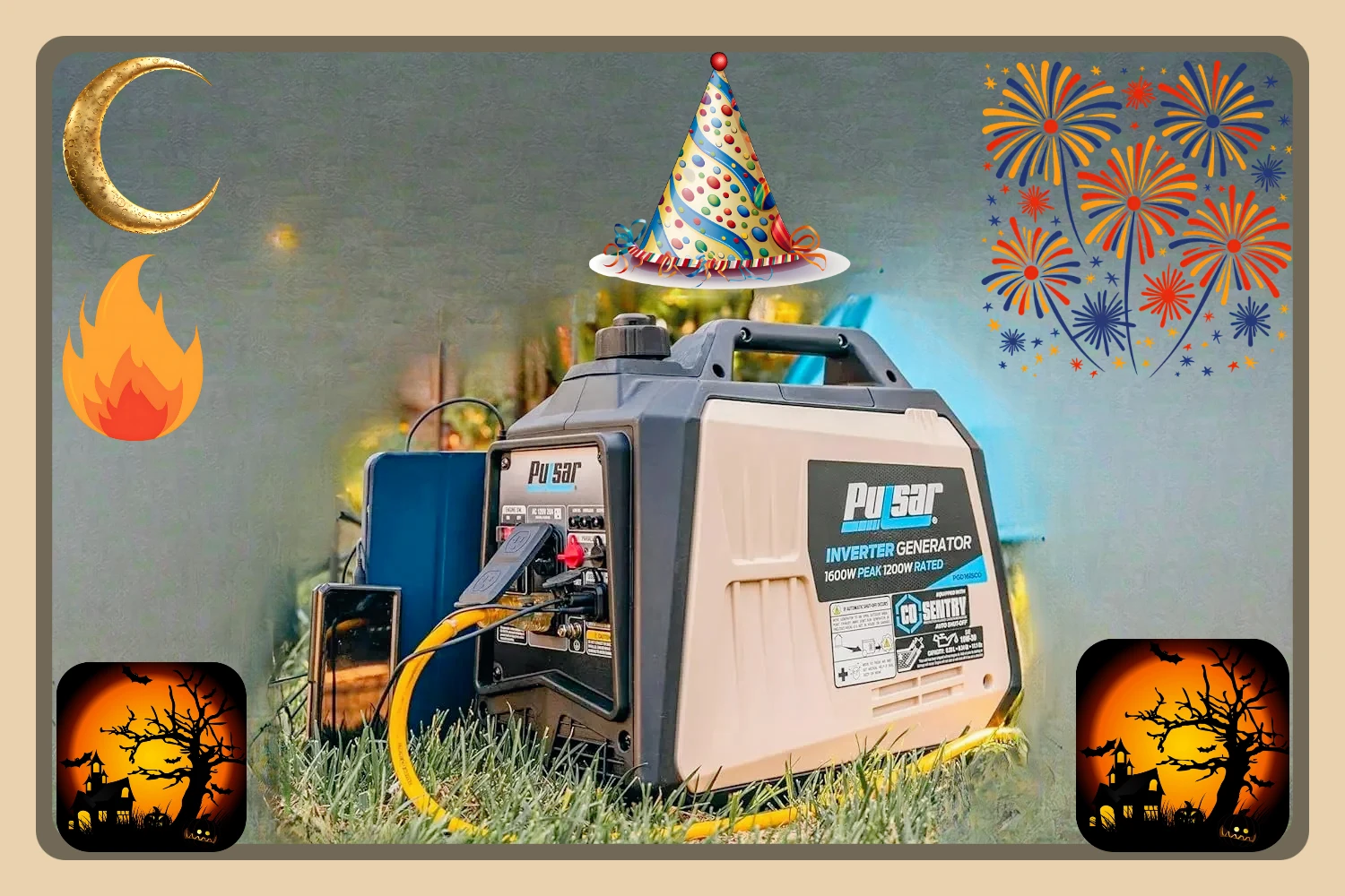 

[XMSJ-Limited Stock, Buy Now!]PGD16ISCO Ultra Light Quiet 1600W Portable Gas Inverter Generator, CARB Compliant