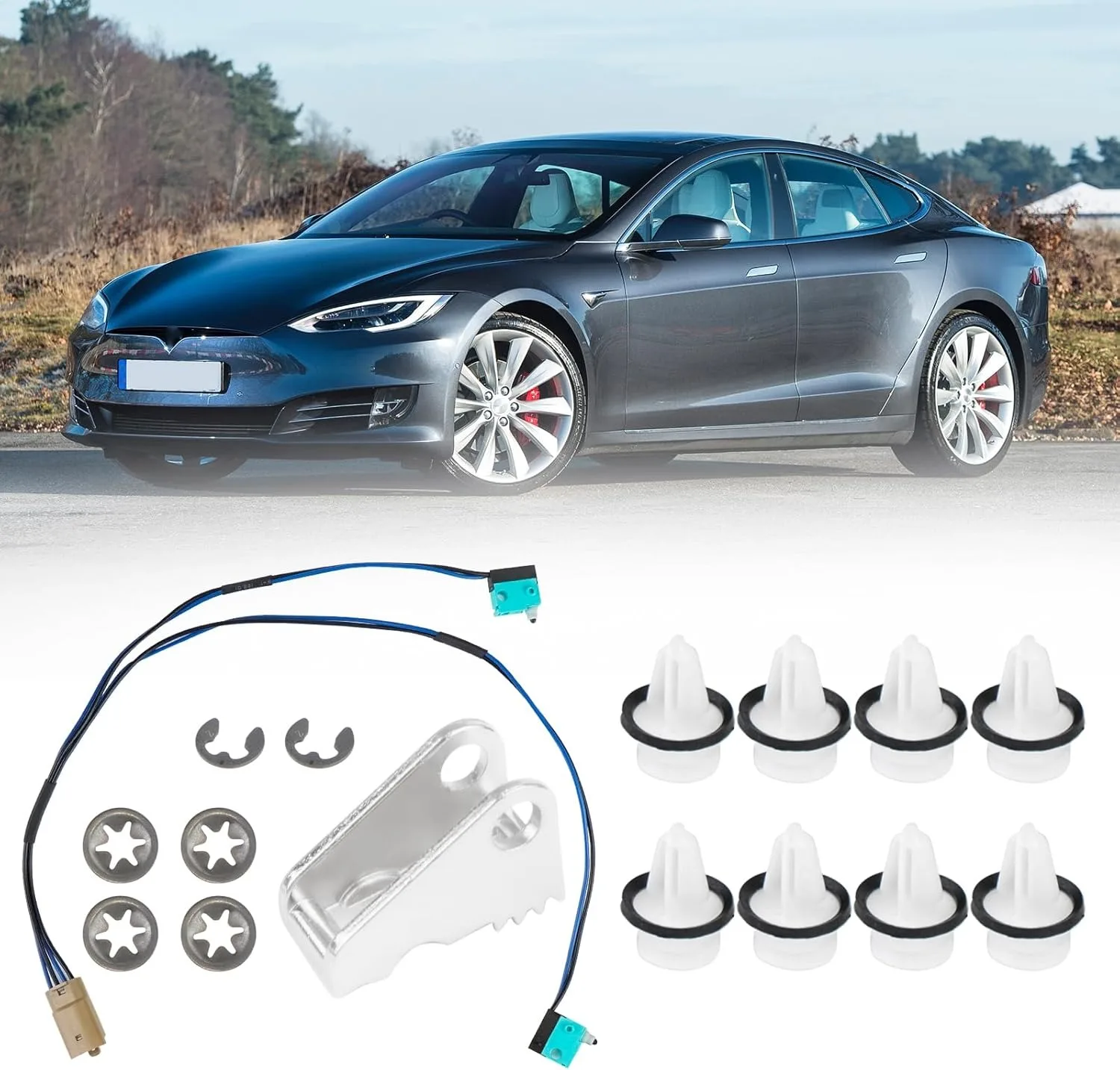 1042845-00-A 1042845-00-B 1016009-00-C لمجموعة إصلاح مقبض الباب المتوافقة مع طراز تسلا S 2012-2017 يستبدل #3