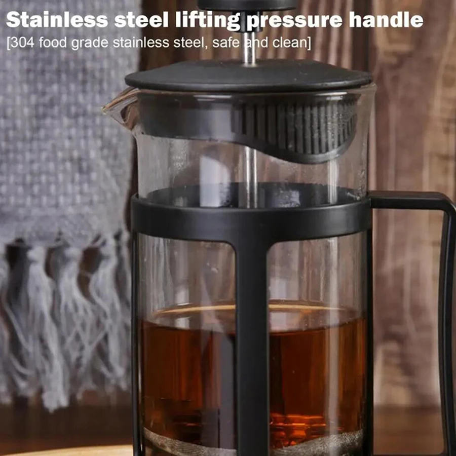 Stainless Steel Tea Coffee Brewer with Filter Heat-Resistant Anti-Rust Multifunctional with Handle Tea Maker for Making Coffee