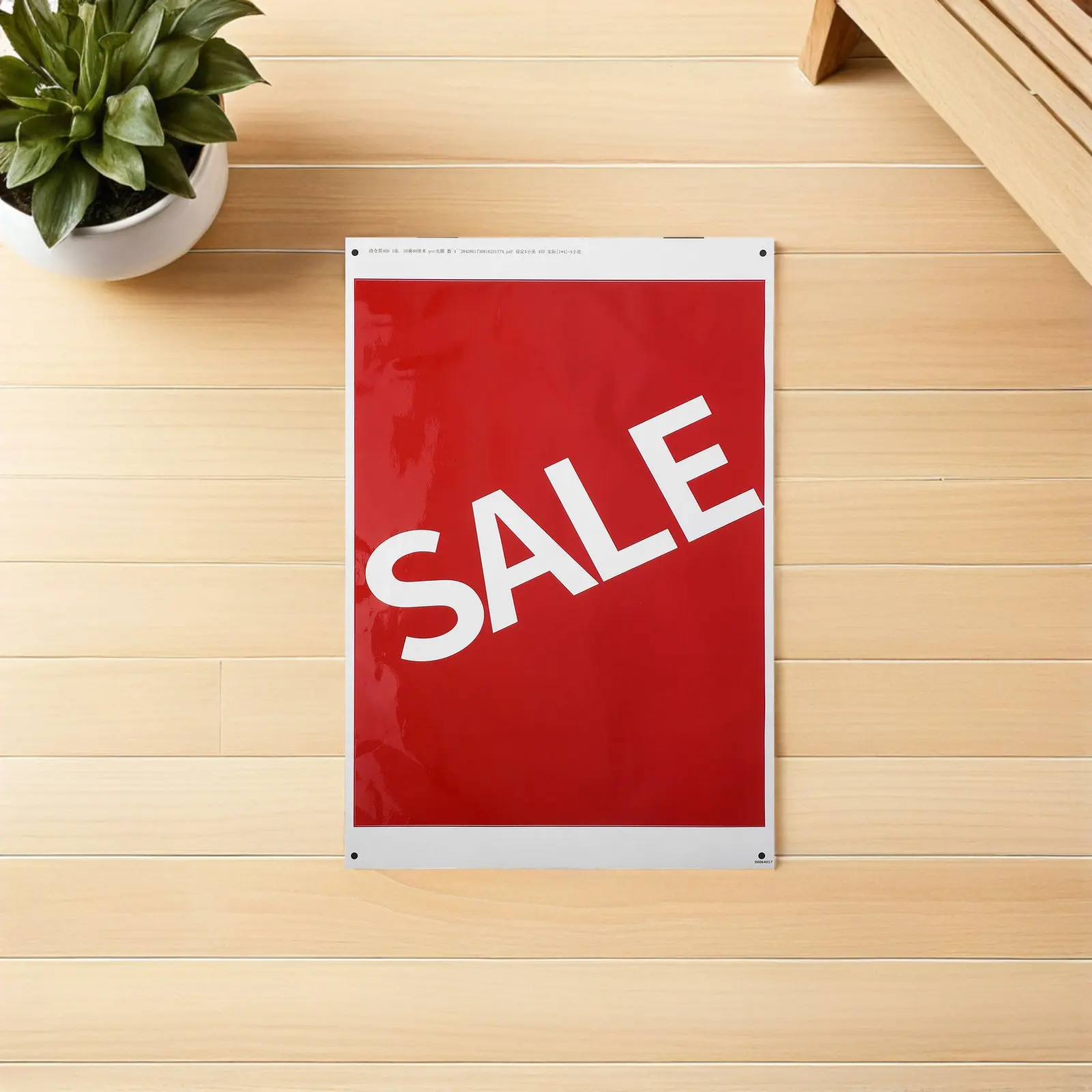 4Pcs Retail Sale Stickers Waterproof Self Adhesive Vibrant Hd Print Weather Resistant Wall Window Garage Yard Shopping Sign view 3