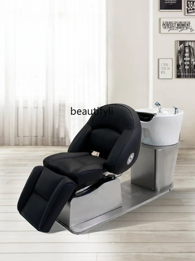 

PP High-End Electric Shampoo Chair Lying Half Lying Completely Simple and Light Luxury Flushing Bed