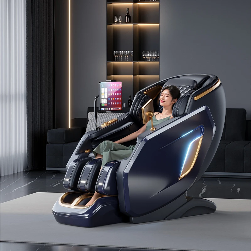 

Электрическое массажное кресло 2025 года с кожаным подогревом всего тела, подушка для спа с нулевой гравитацией, складные подушки для ног и рук для отдыха