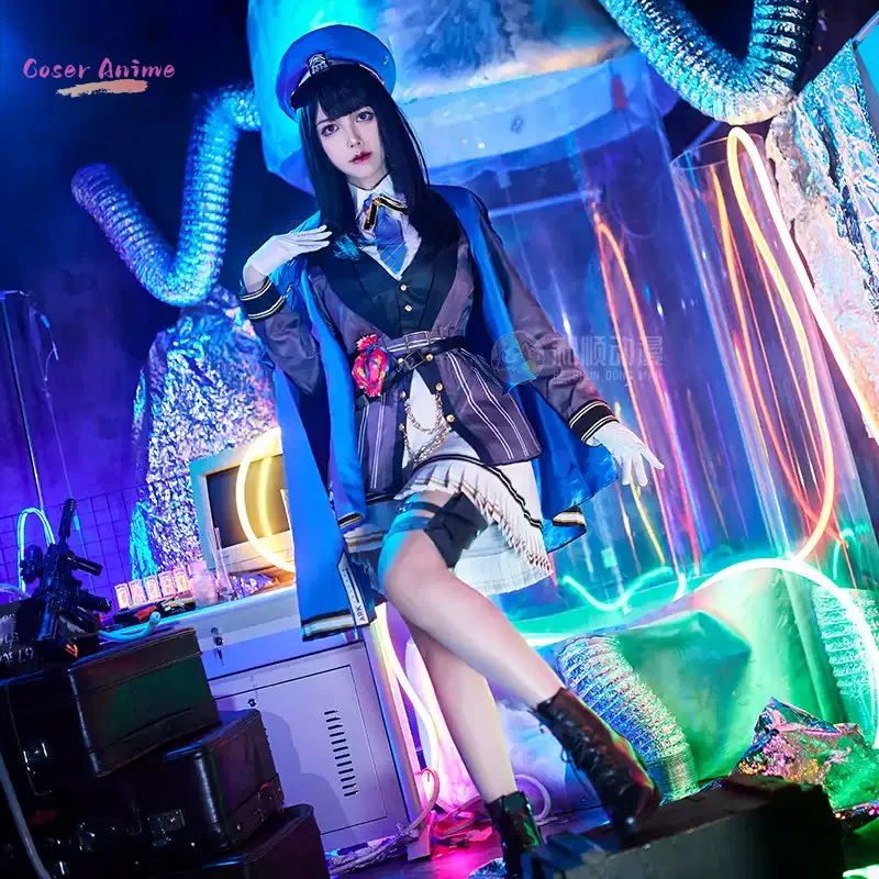 Juego NIKKE, traje de marinero azul diésel de la diosa de la victoria, vestido encantador, uniforme, disfraz de Cosplay, trajes de fiesta de Halloween para mujer
