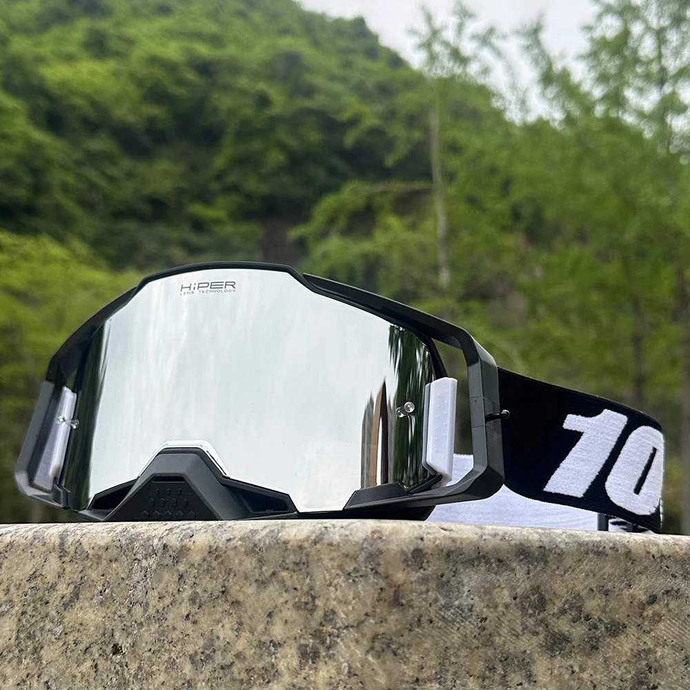 Image of Motorradbrille für Herren, Dirt-Bike-Fahrbrille, UV400-Schutzbrille, Motocross MX ATV Mountainbike-Radbrille