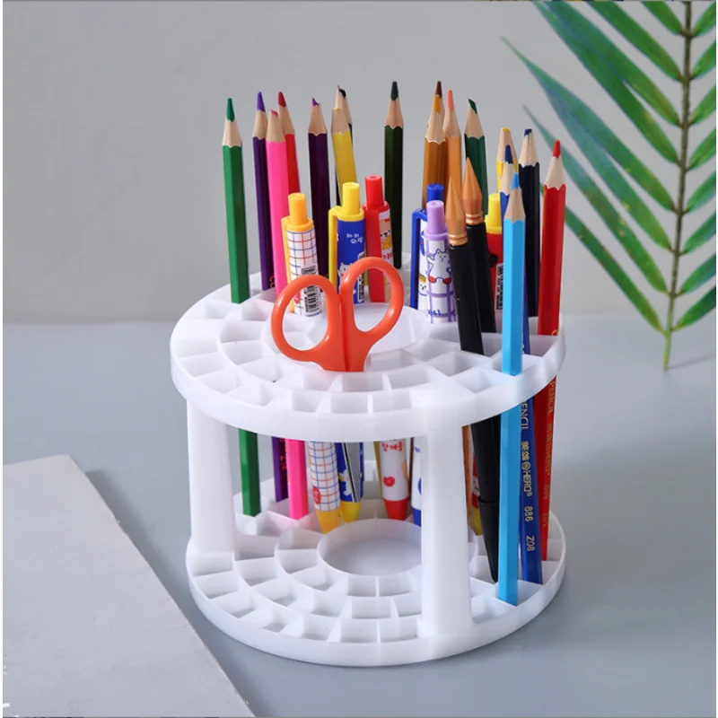 1Pc Multifunction Large-Capacity Cosmetic Brush Holder Makeup Brush Storage Air-Dry Stand Rack Table Pen Paintbrush Organizer