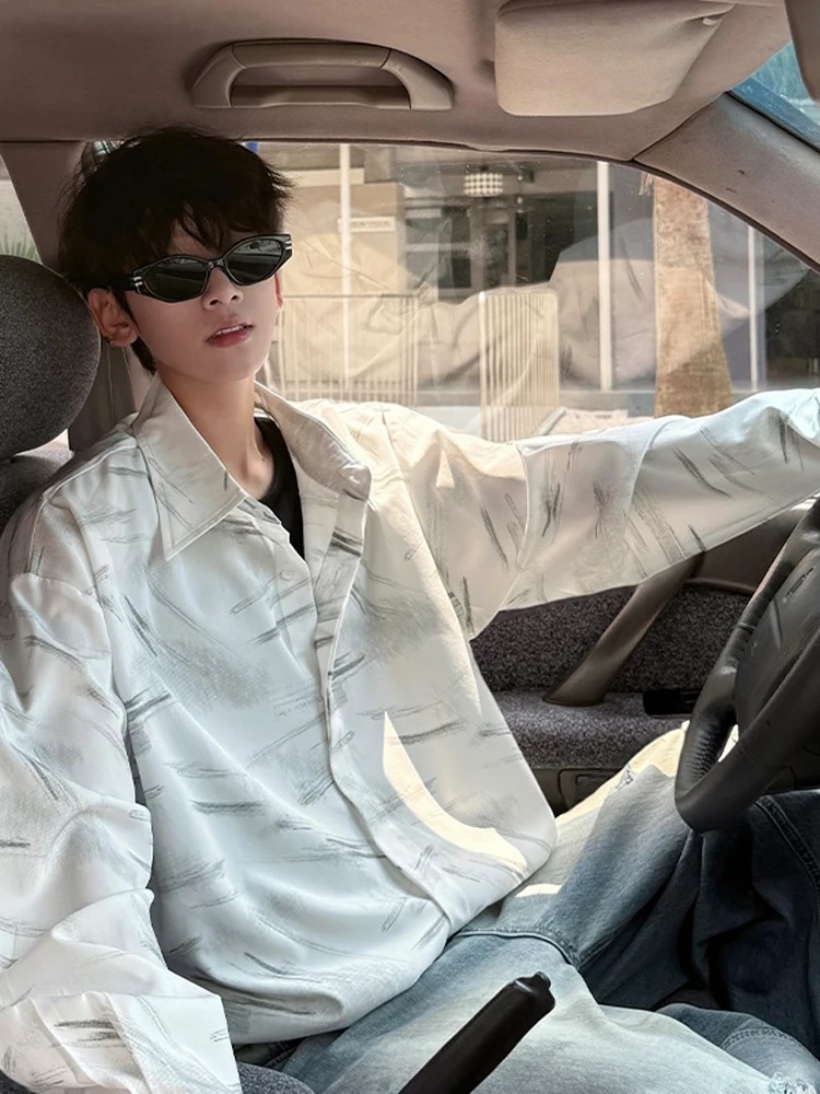 

Мужская верхняя одежда свободного кроя American Sle, повседневная окрашенная верхняя одежда с воротником irt Long Sve для осеннего сезона, молодежная модная полиэстеровая одежда...