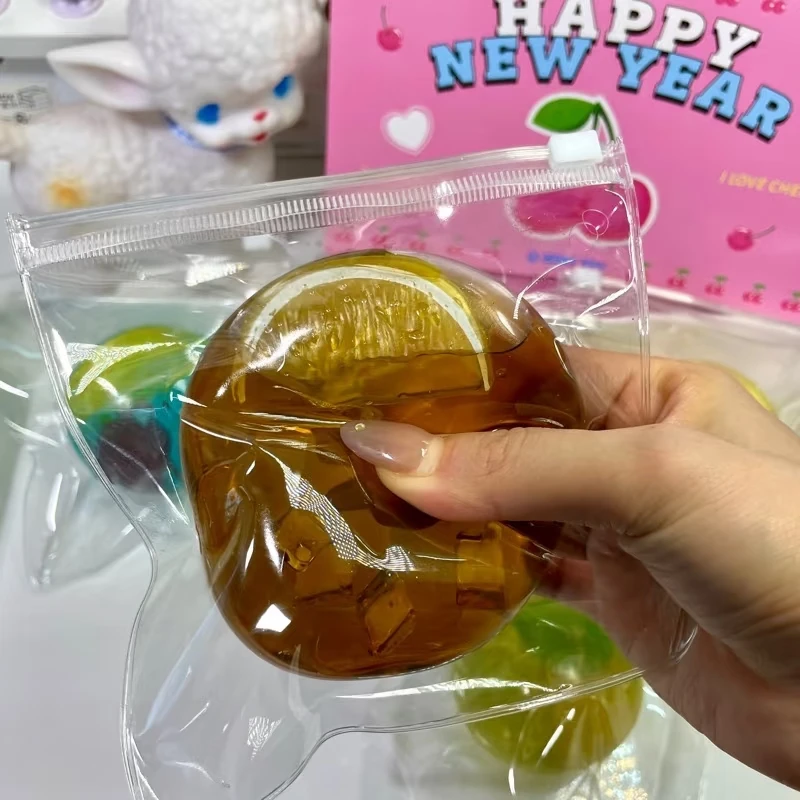 XiLing Shop Chiboki Original Summer Drink Series Jelly Handmade Squishy Ball Fast Rebound Fidget Pinch Toy - view 4