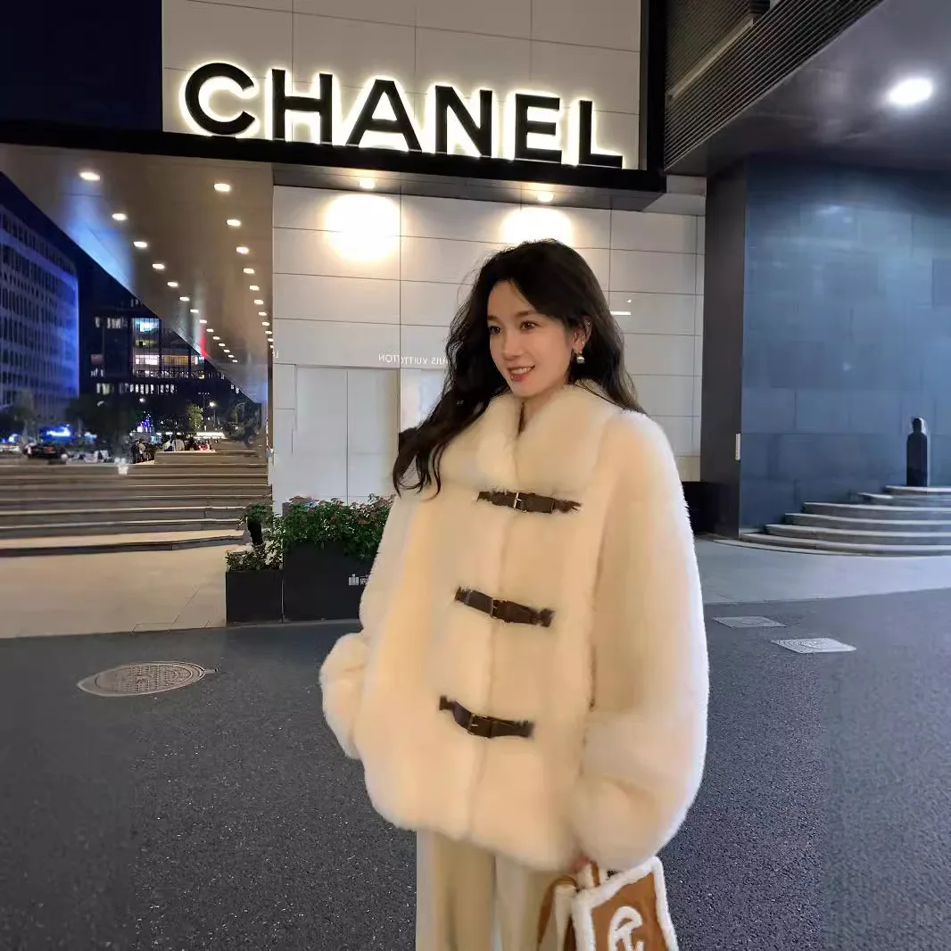 Da Mi Collar Sheep Sheepskin Basha True Lamb Hair Fur Integrated Coat Women's Fur Coat 2024 Winter New Edition