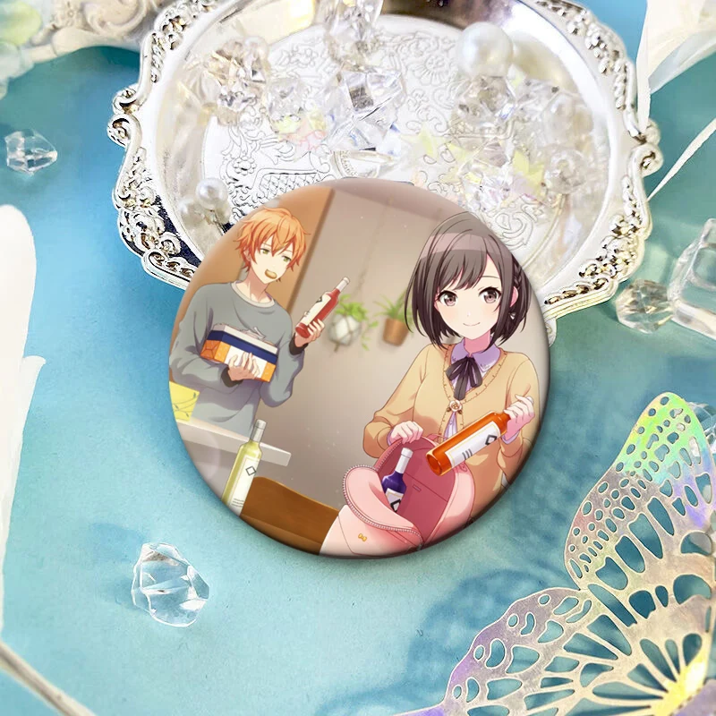 أنيمي مشروع SEKAI شارة على ظهره اكسسوارات Shinonome Ena الرموز دبابيس دبابيس الكرتون المستديرة للملابس حقيبة ديكور الهدايا