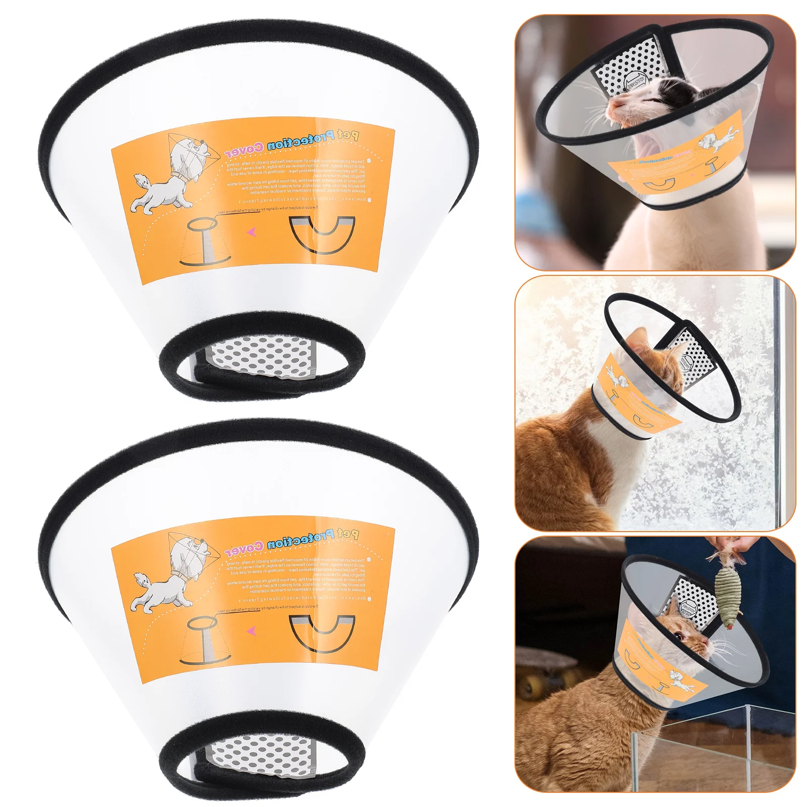 

2 Pcs Pet Protective Soft Cat Recovery Kitten Surgery Pp Dog