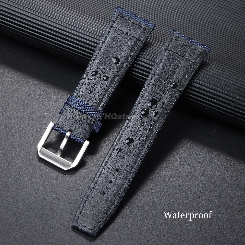 Nylon Canvas Watch Strap for IWC PILOT Watchband 20mm 21mm 22mm Fabric Bracelet Waterproof Sport Men Women Replacement Wristband