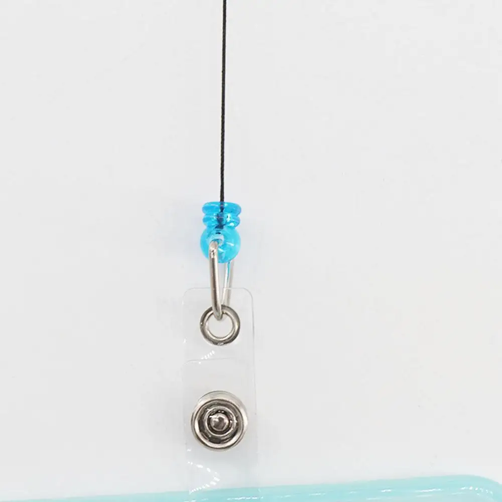 Porte-Badge à tirer avec chaîne, fournitures scolaires, porte-carte de Bus, protection de cartes de crédit, couverture transparente pour cartes d'étudiant