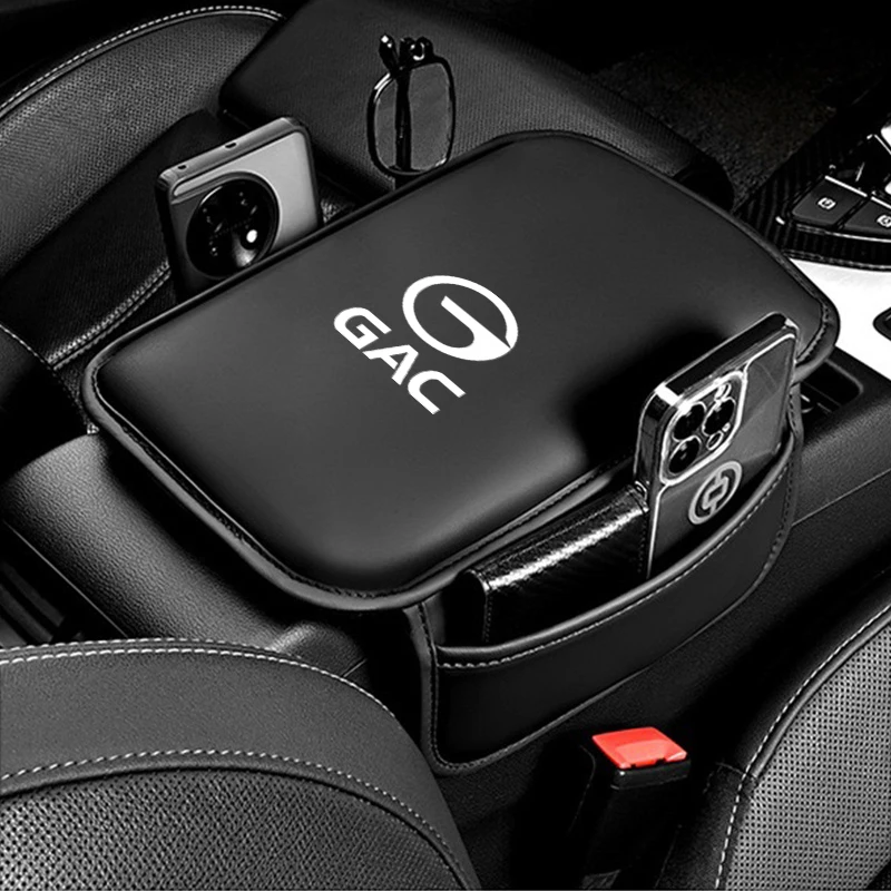 Center Console Arm Rest Protector Leather Car Armrest Box Pad Storage Pocket for GAC TRUMPCHI GS4 GS8 M8 Empow Emkoo Accessories