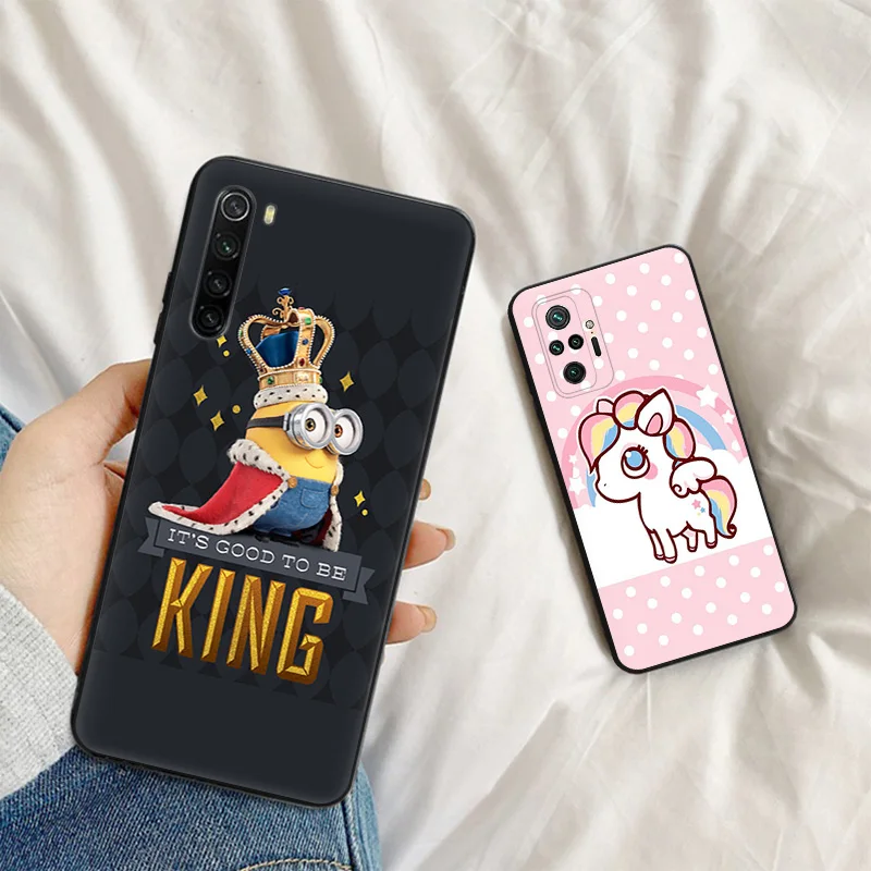 Silicone Soft Phone Case for Redmi 9c 9a 9i a1 a2 Plus k60 k60e k50 k40 Note 9 Pro 9s 9t 8 8t 7 cc9 Rainbow Unicorn Agnes Cover