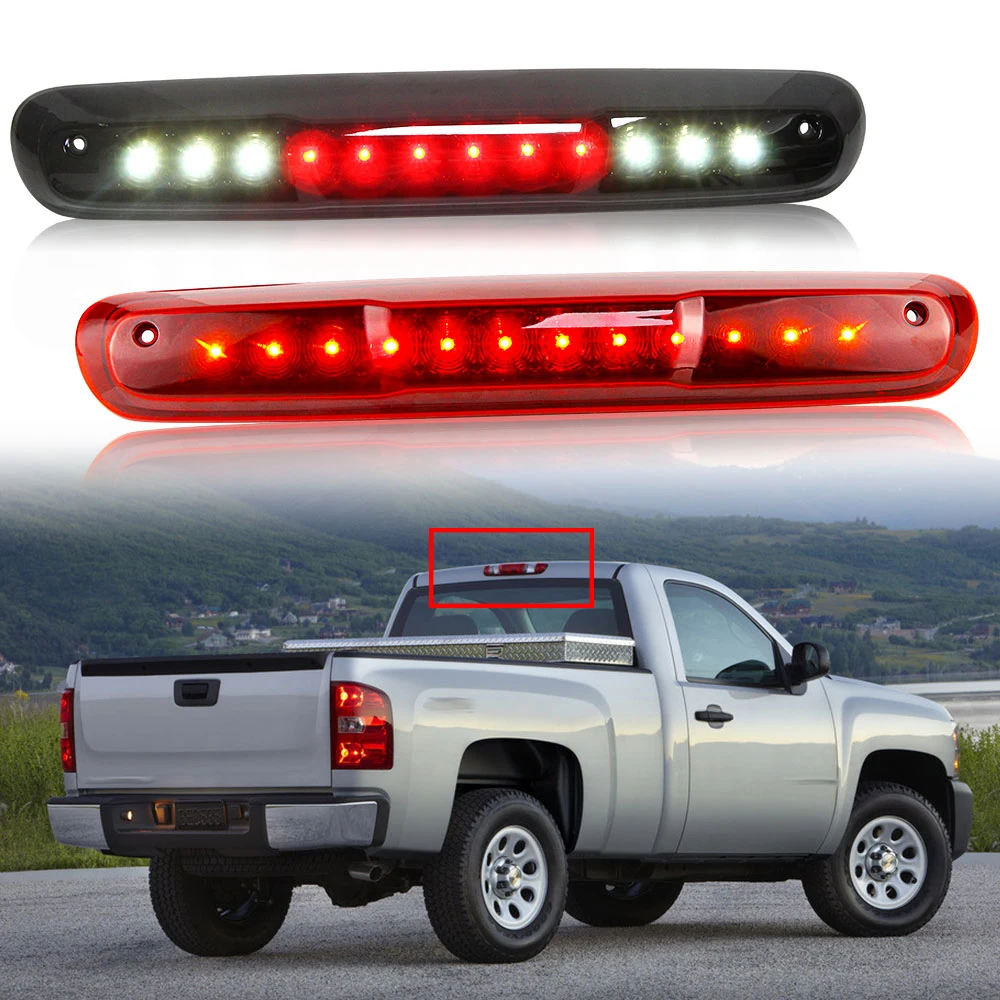 1pcs RED Smoke Lens LED 3RD Third Brake Light, Rear Tail Light Lamp for Chevy Silverado GMC Sierra 1500 2500 3500 HD 2007 - 2013