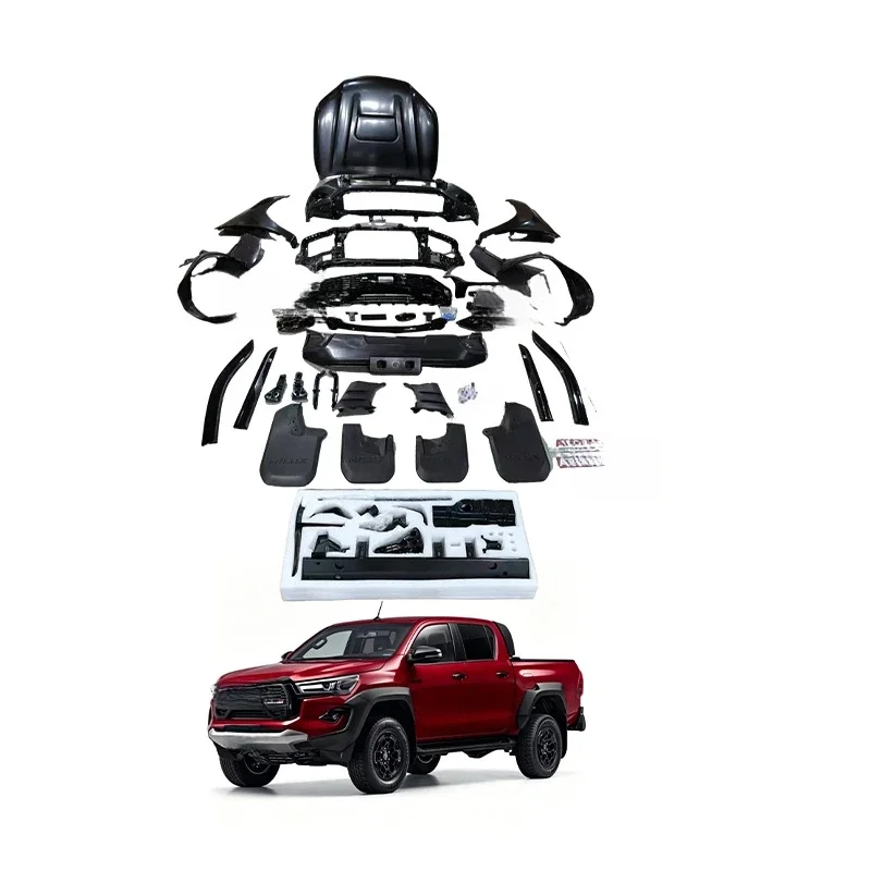High Quality 4X4 Off Road Exterior Accessories Fit Hilux 2016-2025 Bumper Grille Side Step Headlight Parts