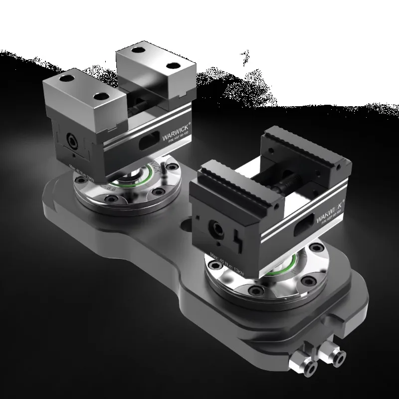 Multi-station Vise in Row Set Flexible Modular Clamping System Self Centering Vise Fixture KSF60-100A-4 2.5