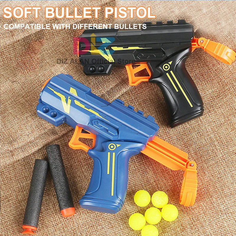 2PCS Soft Bullet Toy Gun For Rival Zeus Apollo Ball Bullets Children Pistol Gun Toys Foam Darts Blaster Gift For Boy Kids Adult