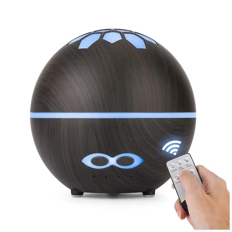 A23F-Aromatherapy Machine Wood Grain Ultrasonic Oil Diffuser For Decorative Aromatherapy Humidifier US Plug