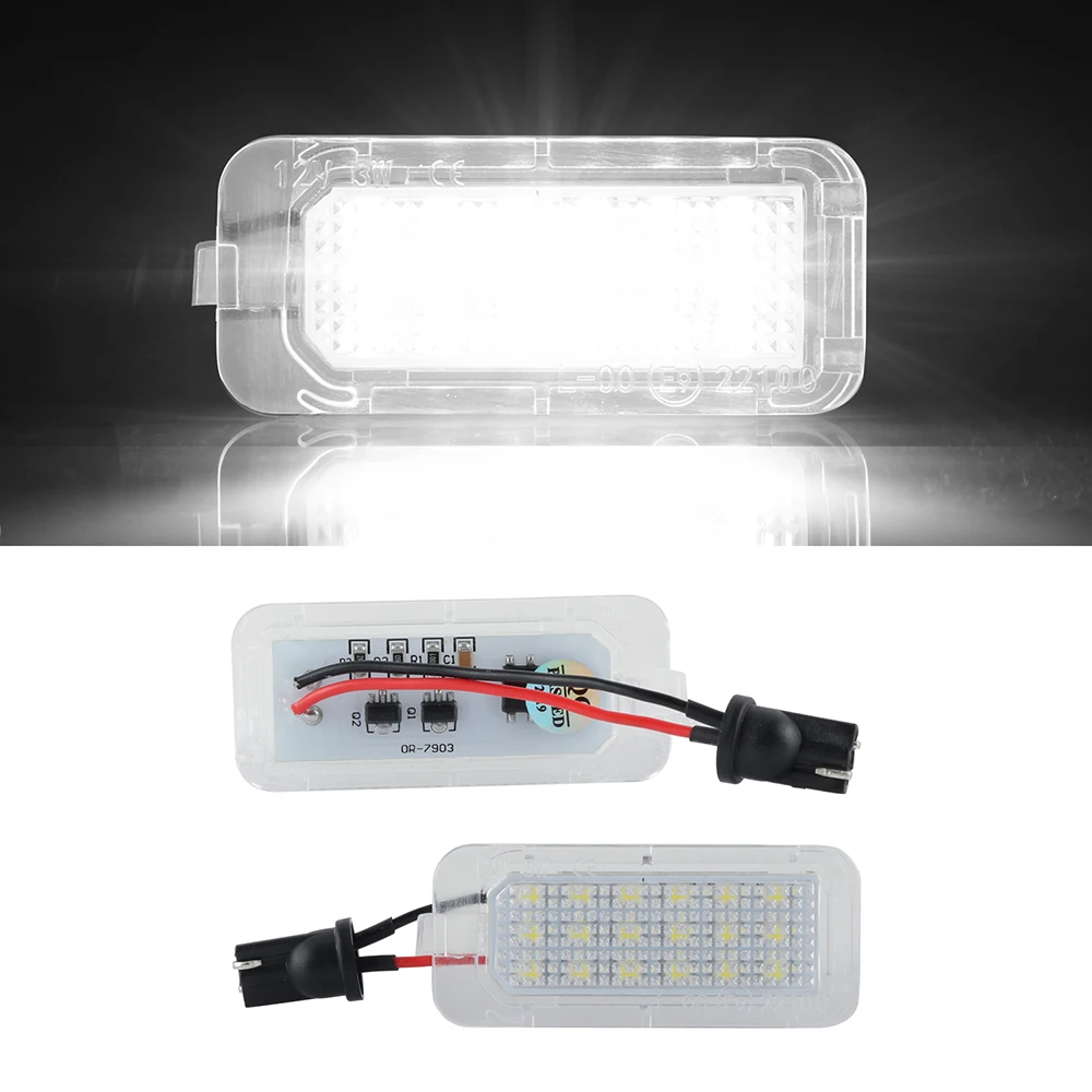 

2pcs 3W 12V 6000K White Auto Car Lamp White LED Number License Plate Light For 2009-2015 Jaguar XF X250 2011-2016 Jaguar XJ X351