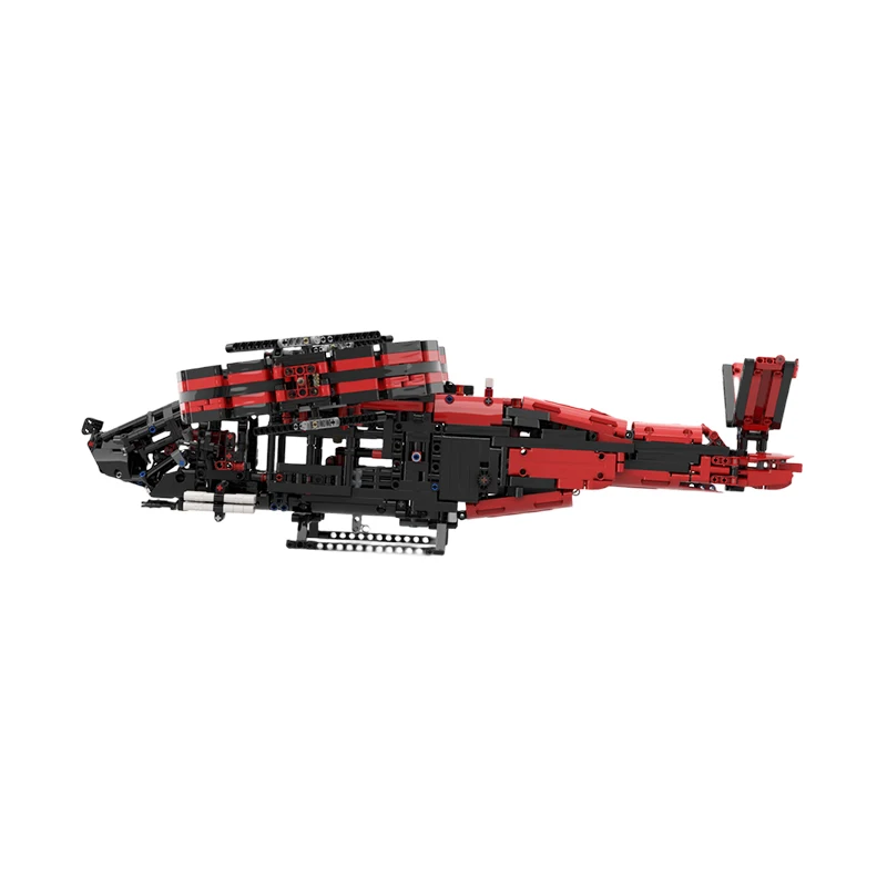 MOC Dual Rotor Sci-Fi Heavy Helicopter Mobile Research Lab DIY Assembly Bricks Model Construction Blocks Toy Gift For Adults