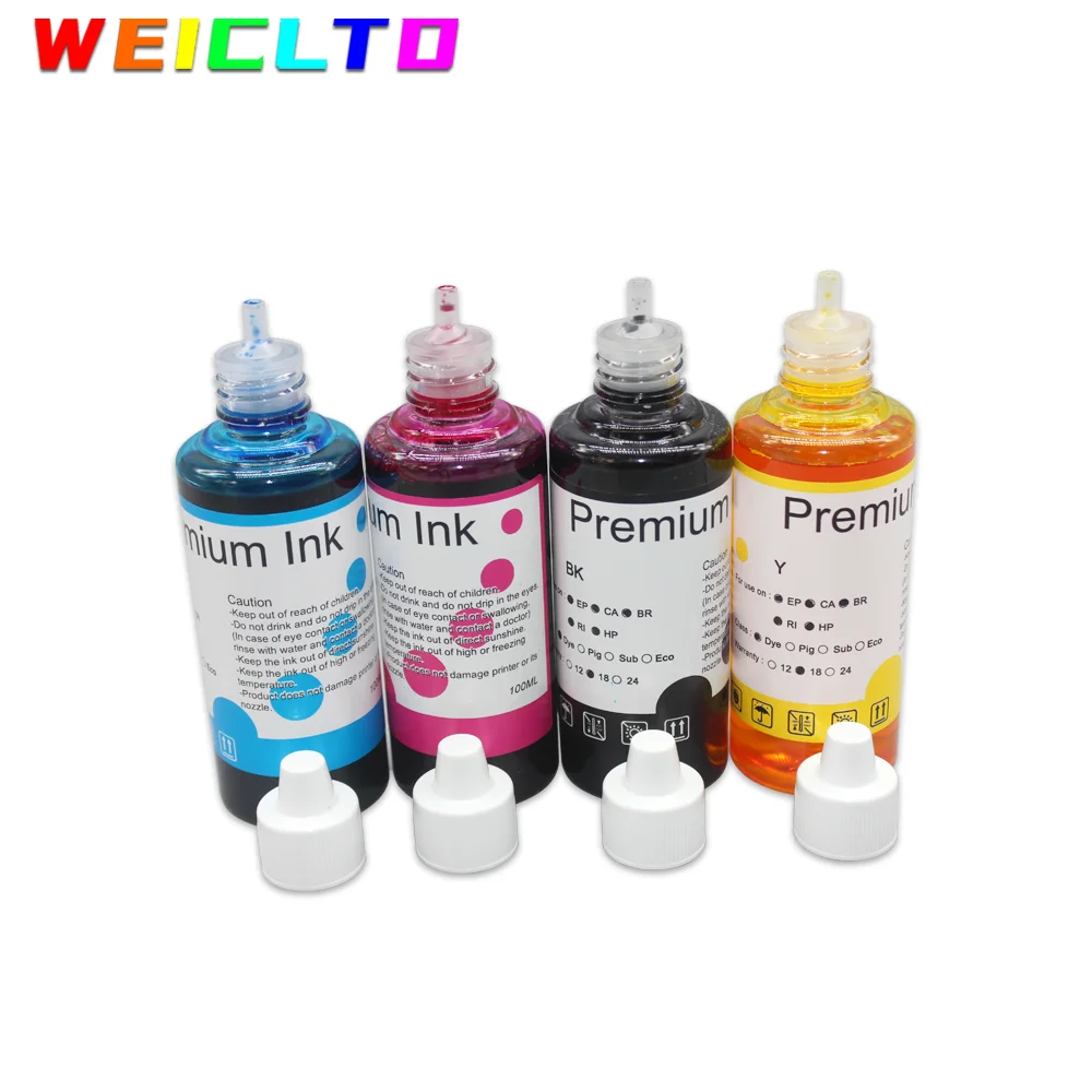 4PC 100ML Refill Dye Ink for HP910 912 915 for HP OfficeJet 8010 8015 8018 8022 8020 8025 8028 8035 8012 8014 8015 8017 8024