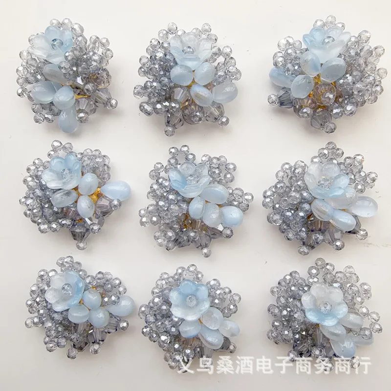 Crystal Beaded Lily of The Valley Flower Shoe Charms for Clogs DIY Embellishment Accessory for Handmade Beaded Buckle Premium
