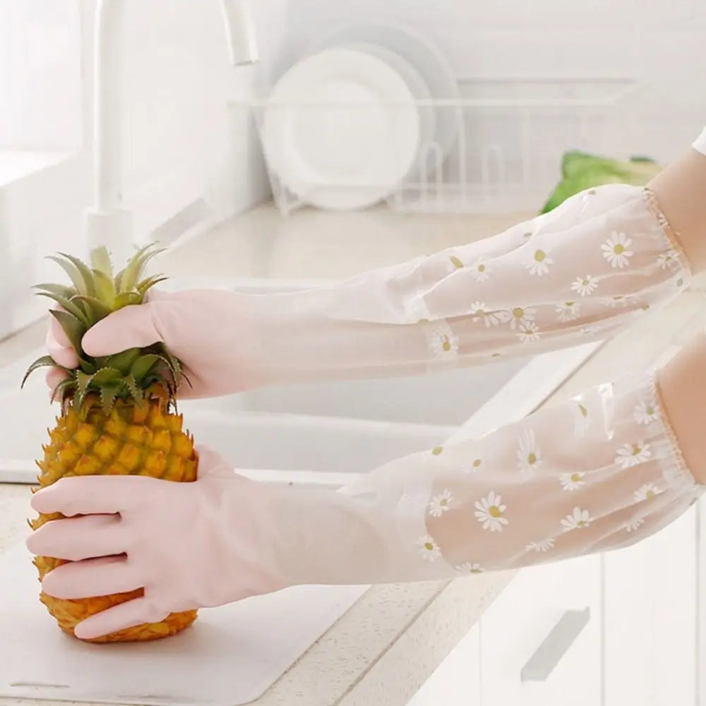 Guantes gruesos impermeables de silicona para lavar platos, herramienta de limpieza para el hogar y la cocina