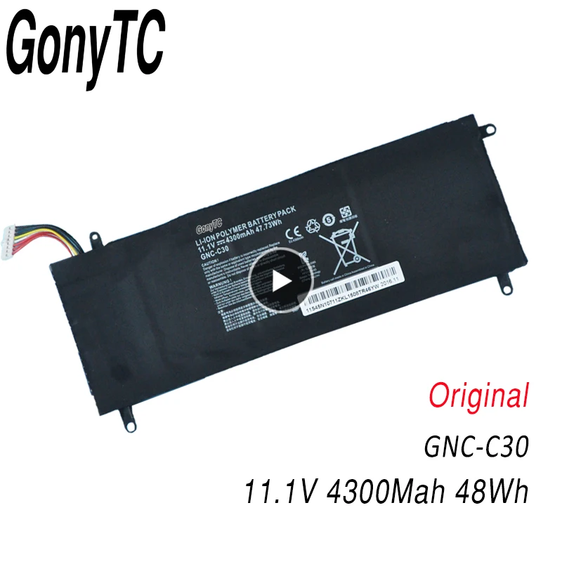 

Original New GNC-C30 Laptop Battery For GIGABYTE U2442 U24F P34G U2442N U2442S U2442V U24 U24T U2442T V1 V2 11.1V 4300mAh