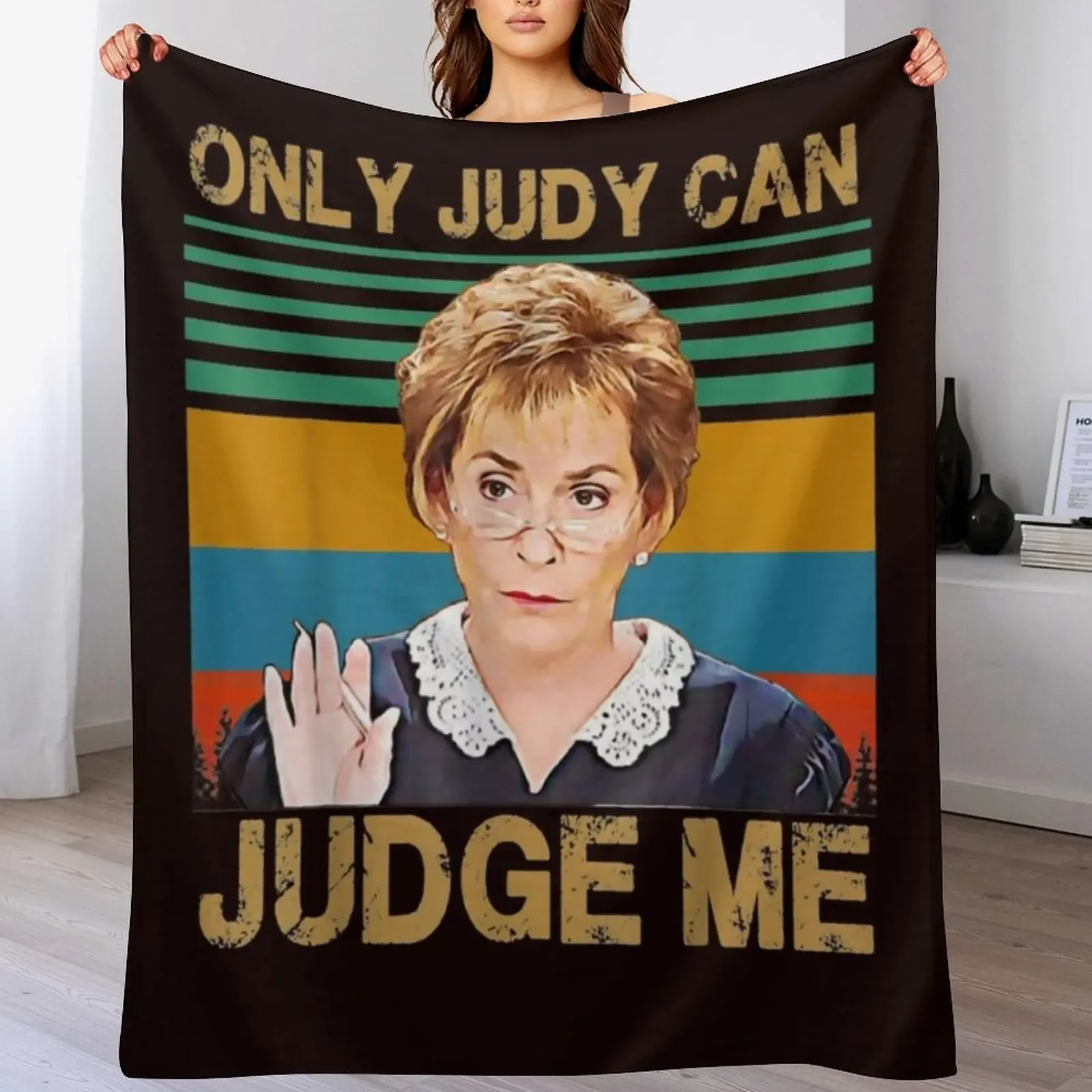 

Funny Only Judy can judge me Retro Vintage Throw Blanket Hair Travel Soft Decorative Beds Blankets