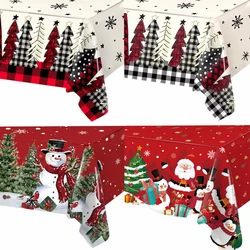 크리스마스 식탁보 메리 Chirstmas 장식 홈 2024 크리스마스 눈송이 테이블 천으로 Navidad Noel Notal 새해 2025 12월